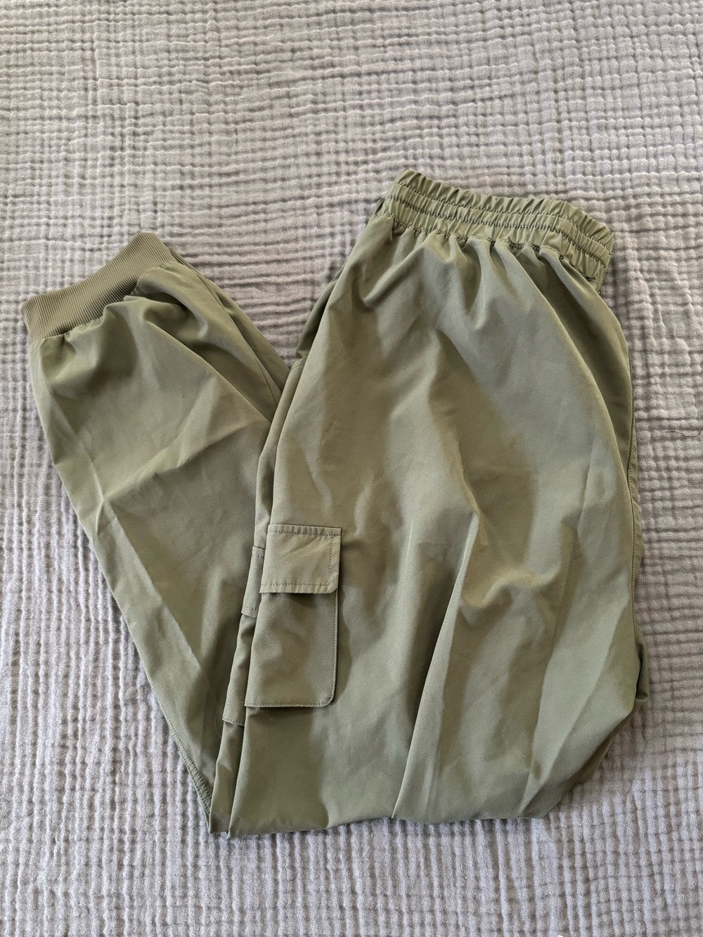 Women’s XL Cisono Olive Green Cargo Jogger Pants